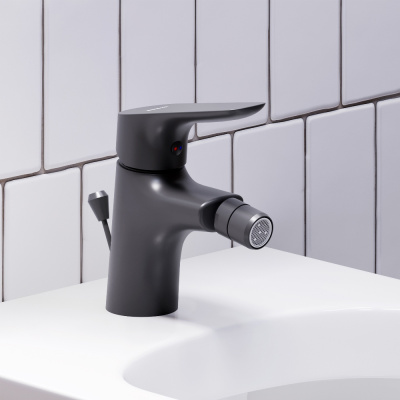 770240300 Jupiter, смеситель для биде с донным клапаном, чёрный фото в интернет-магазине Русалия