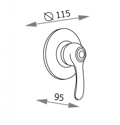 Встраиваемый смеситель для душа Larutta VR.LRT-3640.CR Veragio фото в интернет-магазине Русалия