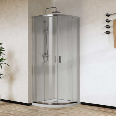 Душевой уголок City VSQ-5CT800CL, 800*800, хром, стекло прозрачное Vincea фото в интернет-магазине Русалия