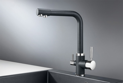 Смеситель для кухни GRANULA (2015, ШВАРЦ) фото в интернет-магазине Русалия