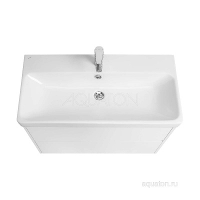 Тумба под раковину AQUATON Сканди 90 белый матовый, белый глянец 1A251901SD010 фото в интернет-магазине Русалия