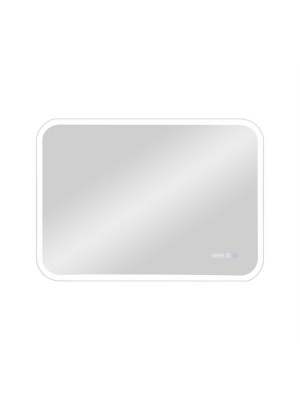 Зеркало с подсветкой Demure 1000x700 часы, антизапотевание ЗЛП601 Continent фото в интернет-магазине Русалия