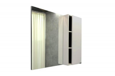 COMFORTY. Зеркало-шкаф "Милан-90" белый глянец фото в интернет-магазине Русалия