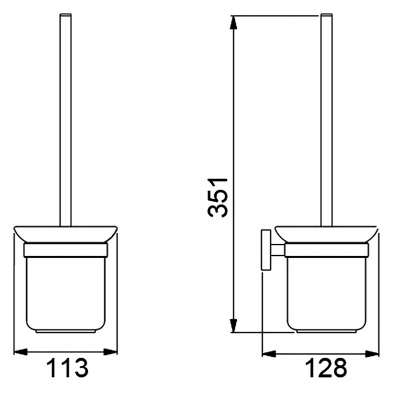 Щетка для туалета Timo Selene (12061/03) черный фото в интернет-магазине Русалия