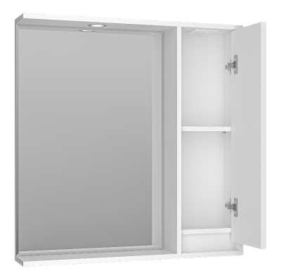 Зеркальный шкаф Balaton 80 правый (белый) BAL-04080-01-П Brevita фото в интернет-магазине Русалия