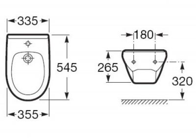 Биде подвесное Victoria Laura 35530500S Roca фото в интернет-магазине Русалия