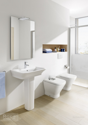 Комплект The Gap 893109000 приставная чаша + бачок + сиденье + панель смыва Roca фото в интернет-магазине Русалия