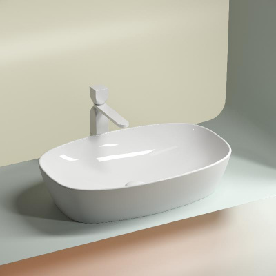 Умывальник чаша накладная овальная Element 600*380*138мм CN6049 Ceramica Nova фото в интернет-магазине Русалия