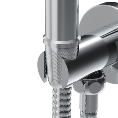 777510001 Jupiter, смеситель монтируемый в стену с гиг. душем, хром фото в интернет-магазине Русалия