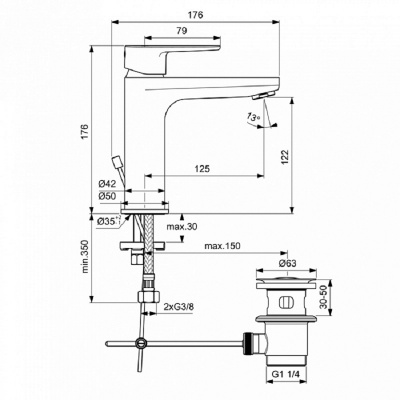 Набор смесителей Ceratherm BC985AA Ideal Standard фото в интернет-магазине Русалия