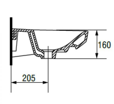 Раковина Carina 60 UM-CAR60/1 Cersanit фото в интернет-магазине Русалия
