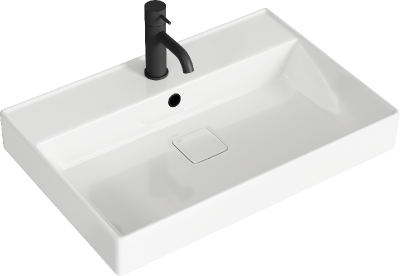 Подвесная тумба 66  Pure белый PUR0165WM + умывальник  Вилис 650 4610119204013 Aqwella фото в интернет-магазине Русалия