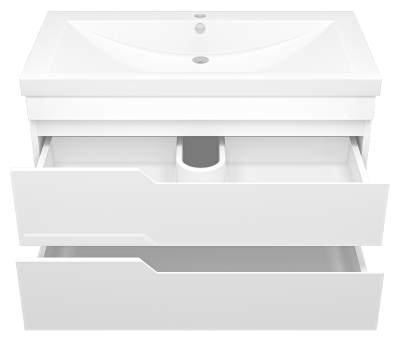 Тумба Софт 90 подвесная с раковиной Misty Алиса 90 Misty фото в интернет-магазине Русалия