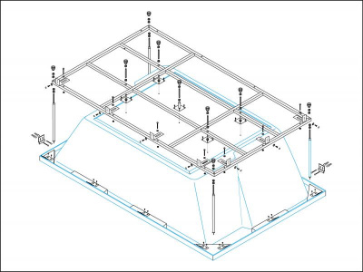 Металлический каркас для акриловой ванны CEZARES PLANE_DUO-MF фото в интернет-магазине Русалия