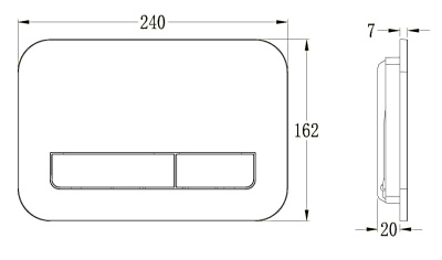 Кнопка смыва Vincea VFP-201GM, цвет вороненая сталь фото в интернет-магазине Русалия