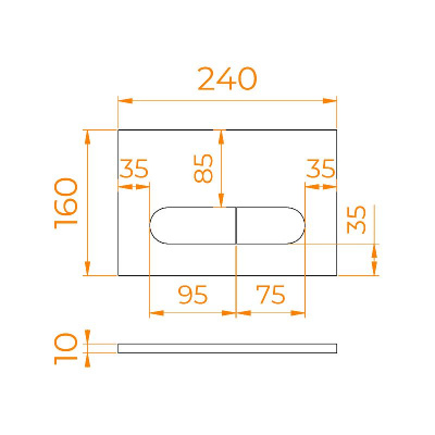 Кнопка слива RGW SWH-06W фото в интернет-магазине Русалия