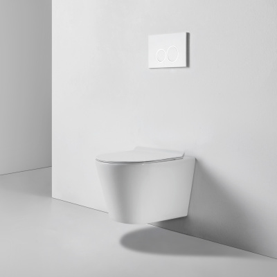 BOND F03-10 Унитаз подвесной безободковый с сиденьем с микролифтом фото в интернет-магазине Русалия