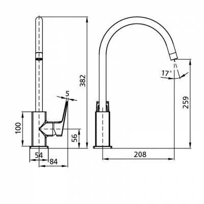Смеситель для кухонной мойки Milardo Atlantic (ATLSB00M05) фото в интернет-магазине Русалия
