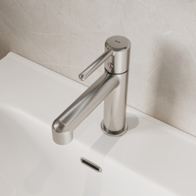 Смеситель для умывальника, хром матовый, Aiger, IDDIS (AIGBC00i01) фото в интернет-магазине Русалия