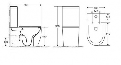 Унитаз BELLA напольный безободковый высокий Ceruttispa  CT8709 (620х385х920) фото в интернет-магазине Русалия