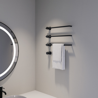 Полотенцесушитель электрический ABBER Charme AH4003MB черный матовый фото в интернет-магазине Русалия