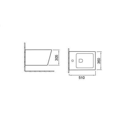 Биде подвесное VB1-12, цвет белый Vincea фото в интернет-магазине Русалия