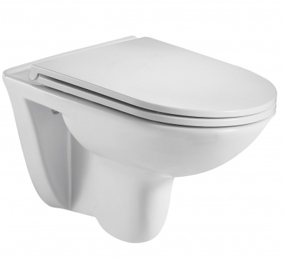 Унитаз подвесной безободковый с сиденьем микролифт BAARBACH 004 GL-WT WeltWasser фото в интернет-магазине Русалия