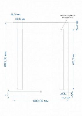 Зеркало 60 см LED 020 BASE LU-LED02060-b-Os Cersanit фото в интернет-магазине Русалия
