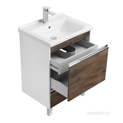 Тумба под раковину AQUATON Капри 60 таксония темная 1A230101KPDB0 фото в интернет-магазине Русалия