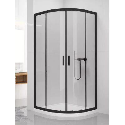 Душевое ограждение NEW TRENDY NEW VARIA BLACK 90x90x190 K-0566 (черный) фото в интернет-магазине Русалия