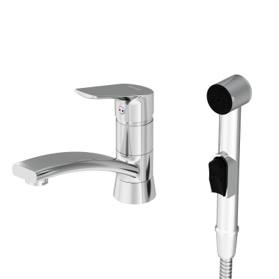 770230001 Jupiter, смеситель с поворотным изливом и гиг. душем, хром фото в интернет-магазине Русалия