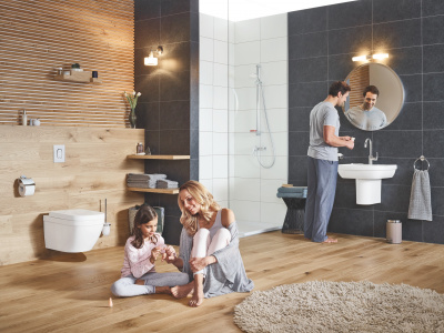 Унитаз подвесной безободковый укороченный 39206000 Euro Ceramic Grohe фото в интернет-магазине Русалия