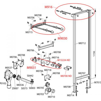 Инсталляционная система для раковин A104/1200 ALCAPLAST фото в интернет-магазине Русалия