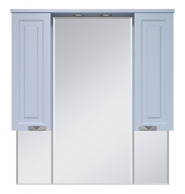 Зеркальный шкаф Терра 90 (серый) П-Тер02090-0501 Misty фото в интернет-магазине Русалия