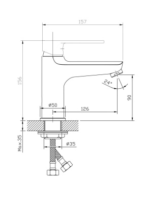 Смеситель для раковины ESKO "Belgrade" (BD 26) фото в интернет-магазине Русалия