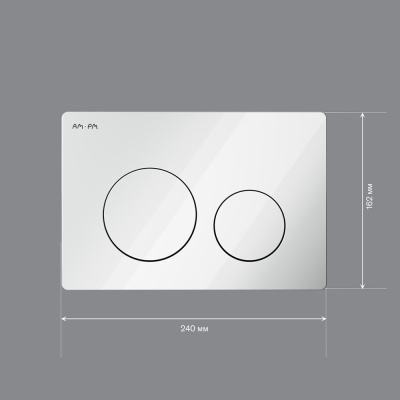 I090101 PrimeFit L, клавиша для инсталляции пластик, белый глянцевый Am.Pm фото в интернет-магазине Русалия