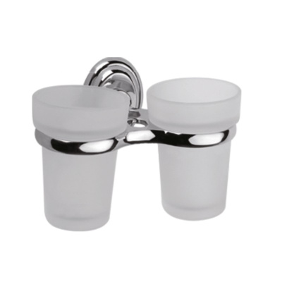 Стакан для ванной комнаты двойной Haiba HB1508, хром фото в интернет-магазине Русалия
