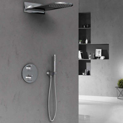 Душевой комплект VSFW-104TCH термостатический встраиваемый, двухрежимный, хром Vincea фото в интернет-магазине Русалия