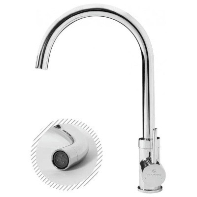 Смеситель для кухни Grocenberg GB40040CR, хром фото в интернет-магазине Русалия