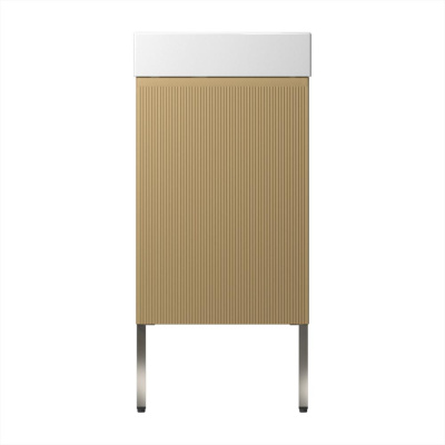 Тумба с раковиной WC Area 40 см матовый бежевый 221803003 Wellsee фото в интернет-магазине Русалия