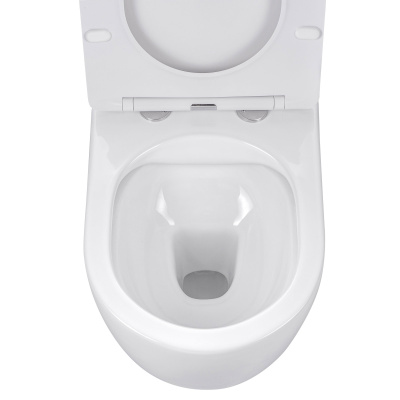 Унитаз подвесной Evo VT1-34S безободковый, цвет белый, ультратонкое soft-close сиденье Vincea фото в интернет-магазине Русалия