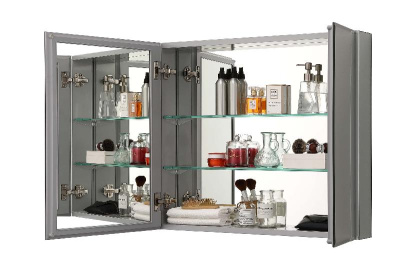 Шкаф зеркало для ванной Aquatek AQ7608-MC прямоугольное, 636*660*134 фото в интернет-магазине Русалия