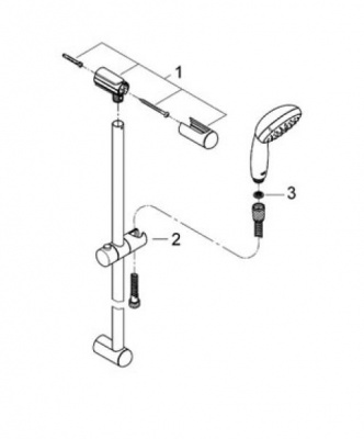 Комплект смесителей BauLoop 121827 Grohe фото в интернет-магазине Русалия