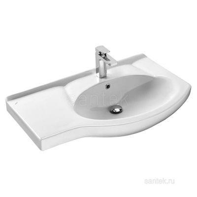 Раковина Santek Коралл 83 отверстие под смеситель 1WH110225 с левым крылом фото в интернет-магазине Русалия