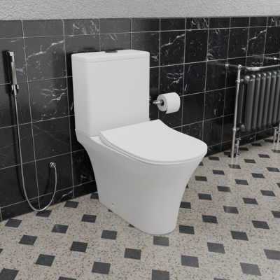 Унитаз 1217-1A с сиденьем микролифт Ceramalux фото в интернет-магазине Русалия