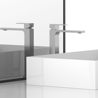 Смеситель для раковины Cube VBF-1C02CH однорычажный, хром Vincea фото в интернет-магазине Русалия