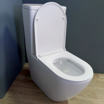 Унитаз-компакт безободковый с сиденьем микролифт LINK SH0103 SHRUDERS фото в интернет-магазине Русалия