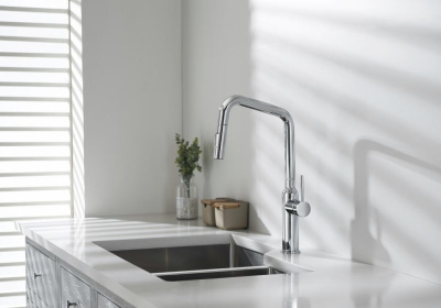 Смеситель для кухни с выдвижной лейкой Timo Saona (2386/00FL) хром фото в интернет-магазине Русалия