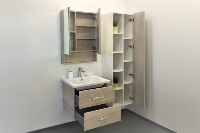 COMFORTY. Зеркало-шкаф "Парма-60" дуб дымчатый фото в интернет-магазине Русалия