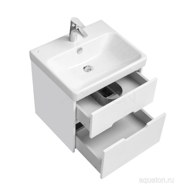 Тумба под раковину AQUATON Оливия 55 белый матовый 1A254201OL010 фото в интернет-магазине Русалия